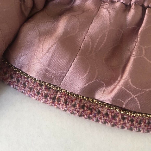 BARBIE Chanel Suit Set Jacket Skirt Cashmere Silk Pink CC - Picture 6 of 12